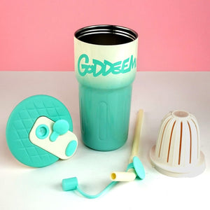 Mint Ombre Shaded Stainless Steel Tumbler Water Bottle, 550ml - Back To School