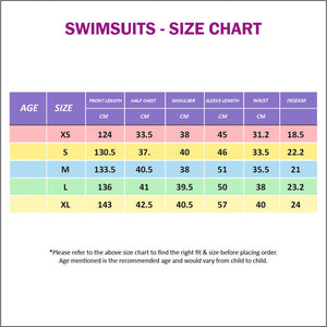 Mint Orange Cobalt Full Length Scuba Swimsuit 1.5mm Neoprene Swimwear for water adventures for Teens and Adults - XS Swim