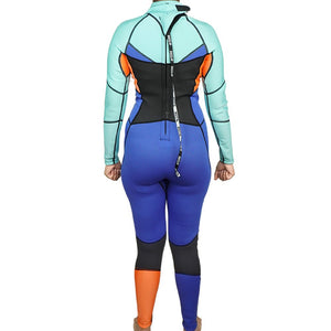 Mint Orange Cobalt Full Length Scuba Swimsuit 1.5mm Neoprene Swimwear for water adventures for Teens and Adults - XS Swim