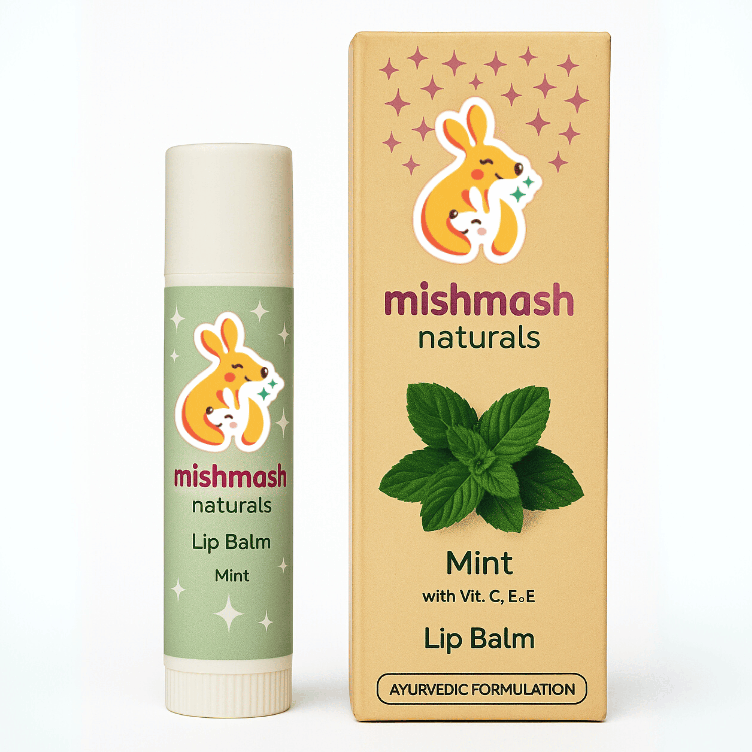 Mishmash Naturals Cute Lips - Mint Lip Balm - MMN - MINT - LB