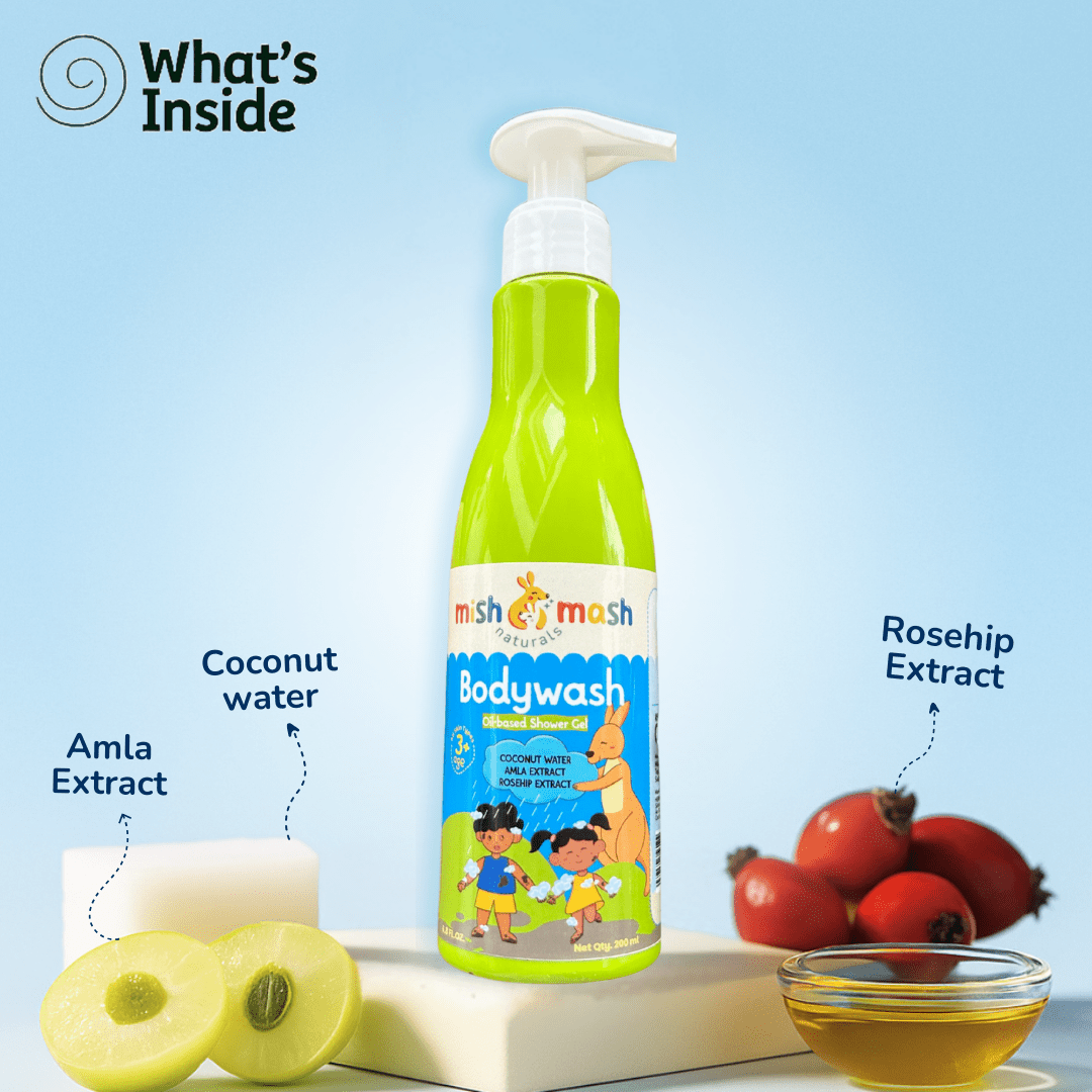 Mishmash Naturals Oil - Based Shower Gel – Nourishing Ayurvedic Bath - Kids Body wash