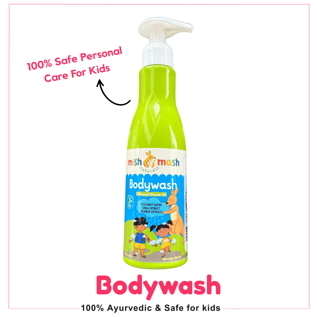Mishmash Naturals Oil - Based Shower Gel – Nourishing Ayurvedic Bath - Kids Body wash