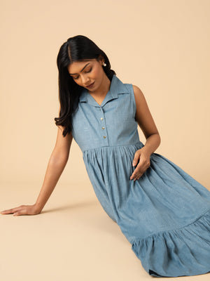 Mist & Mineral Maternity and Nursing Dress - S Maternity Casual Dress