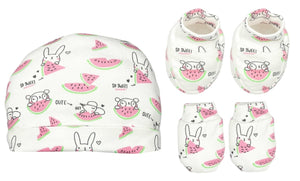 Mittens, Booties and Cap Set Combo of 2- Option C - MBC2-MP-SMLM