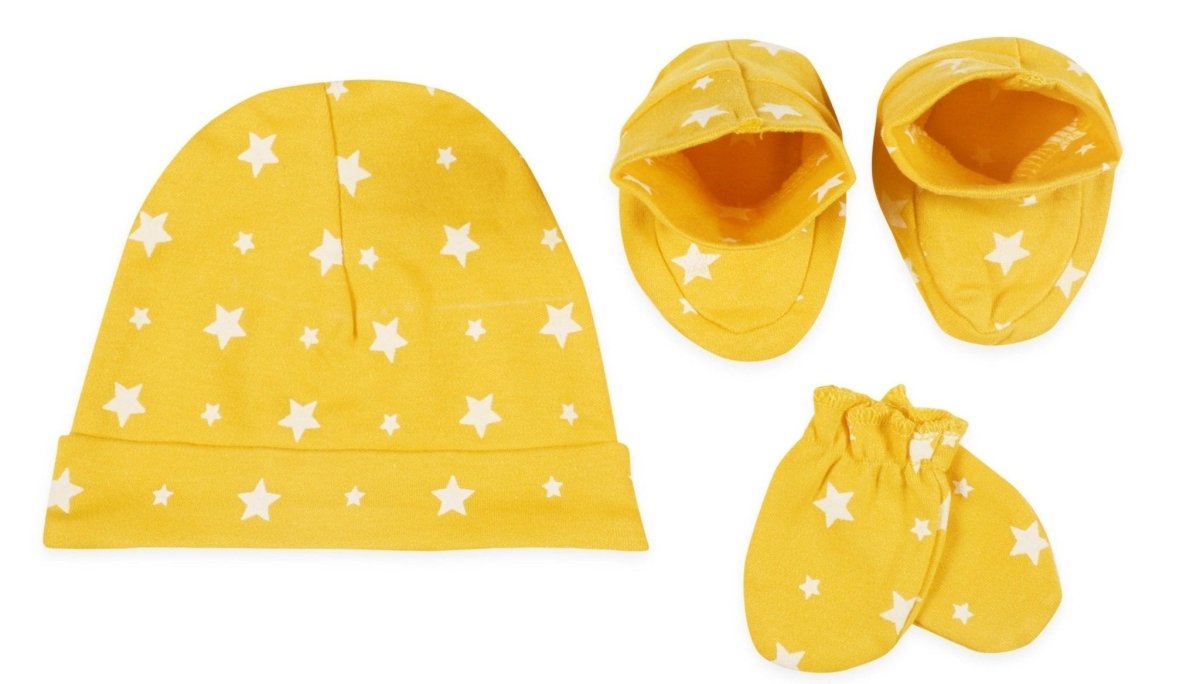 Mittens, Booties and Cap set - Hello Baby - MBC-HLBY