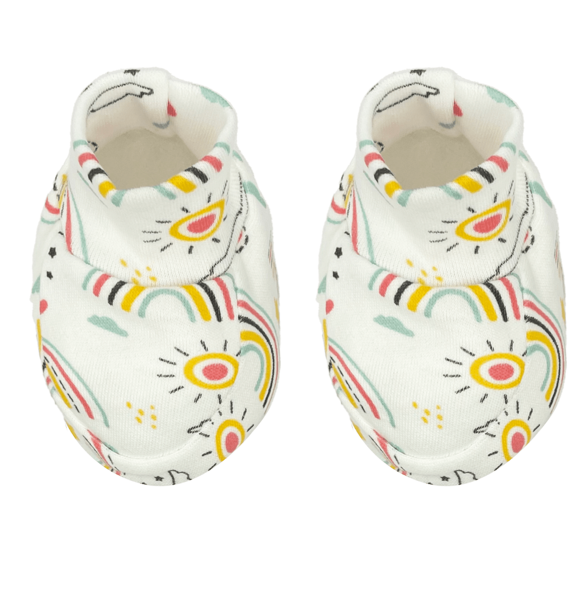Mittens, Booties And Cap Set- Rainbow Land - MBC-AO-RNBLD