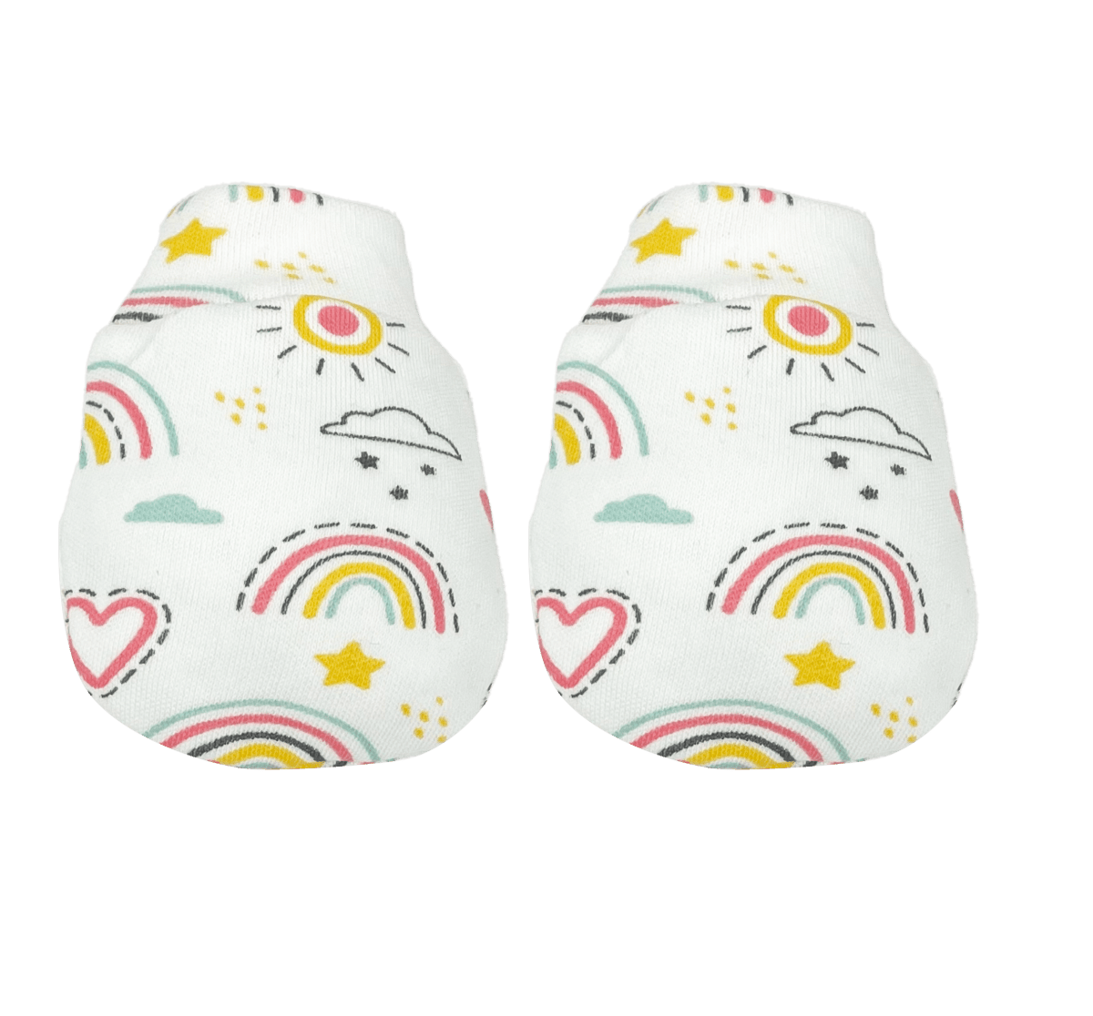 Mittens, Booties And Cap Set- Rainbow Land - MBC-AO-RNBLD