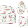 Mittens, Booties And Cap Set- Summer Melon - MBC-AO-SMRM