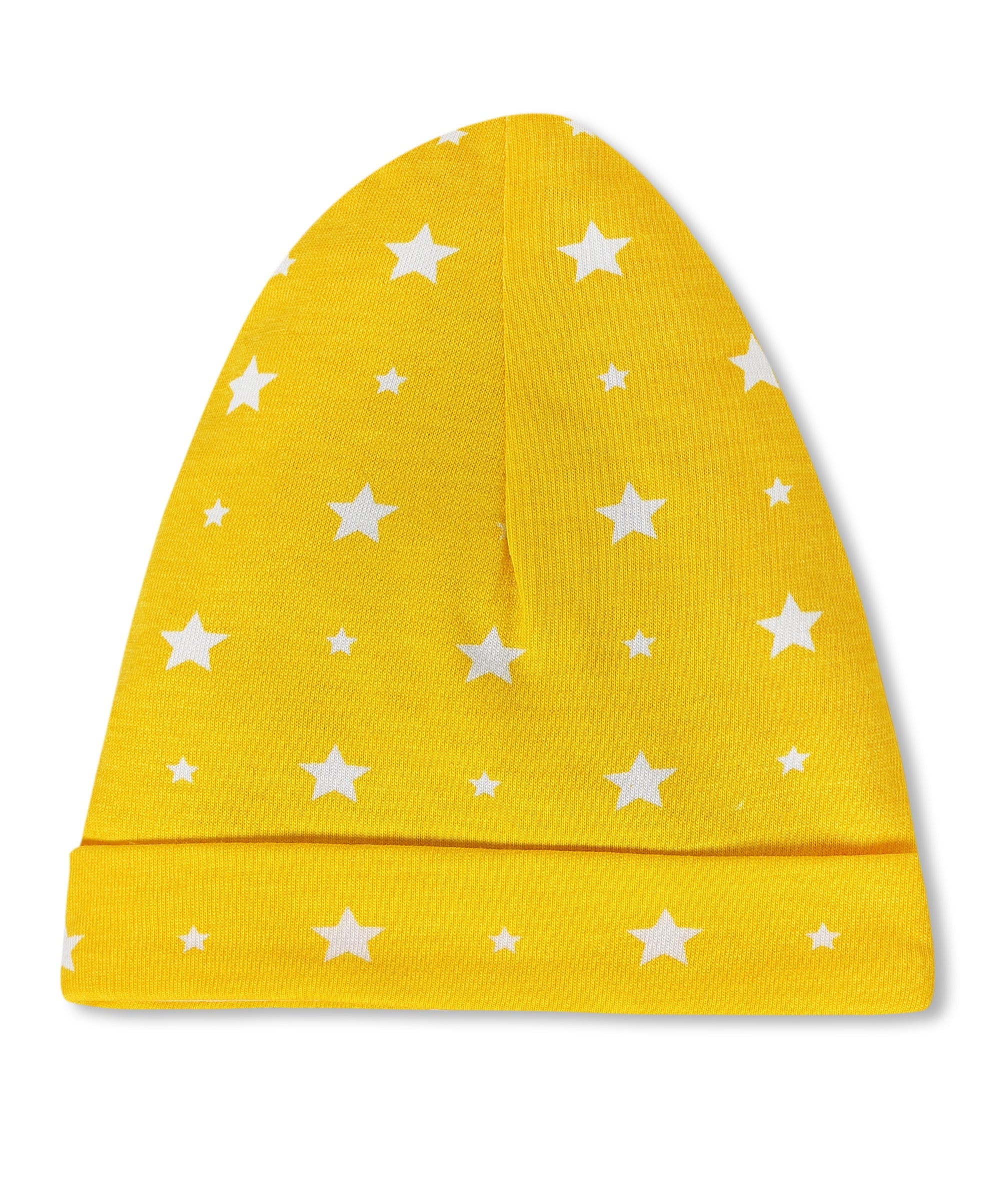 Mittens, Booties and Cap set - Yellow Stars - Onesize Mittens, Booties and Cap set