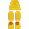 Mittens, Booties and Cap set - Yellow Stars - Onesize Mittens, Booties and Cap set