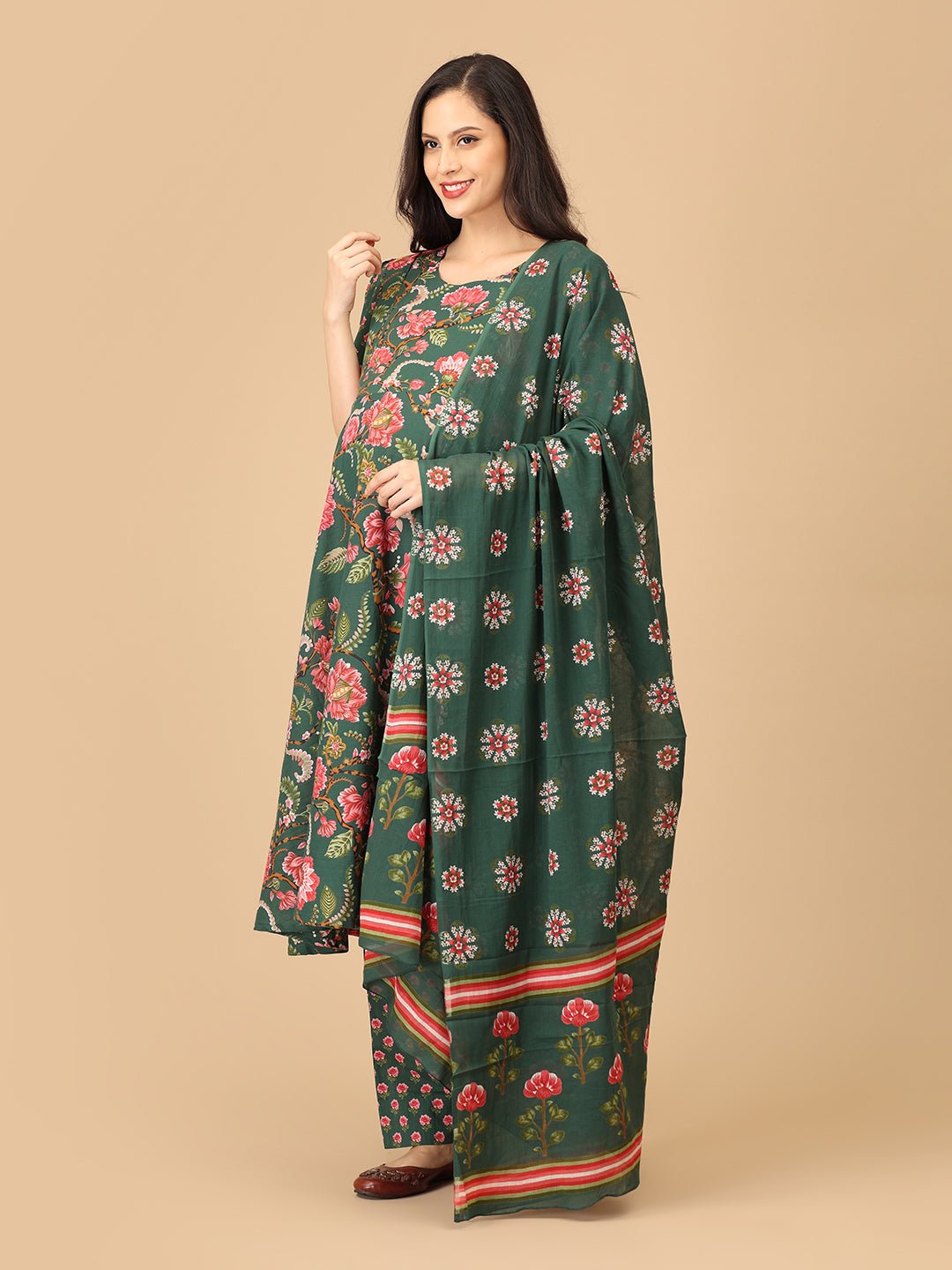 Mix & Matcha Maternity and Nursing Kurta Set With Dupatta - MEW - SK - MXMTC - S
