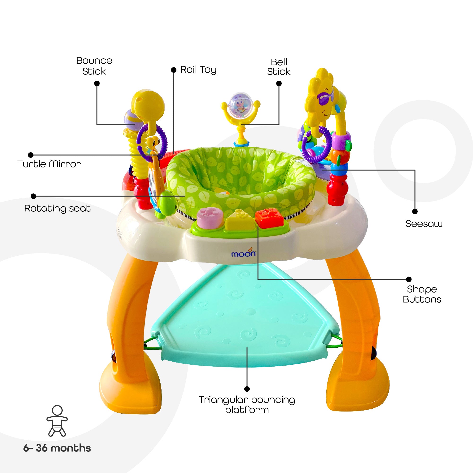 Moon Activity Table Activity & Gear Orange 6 months to 3 years