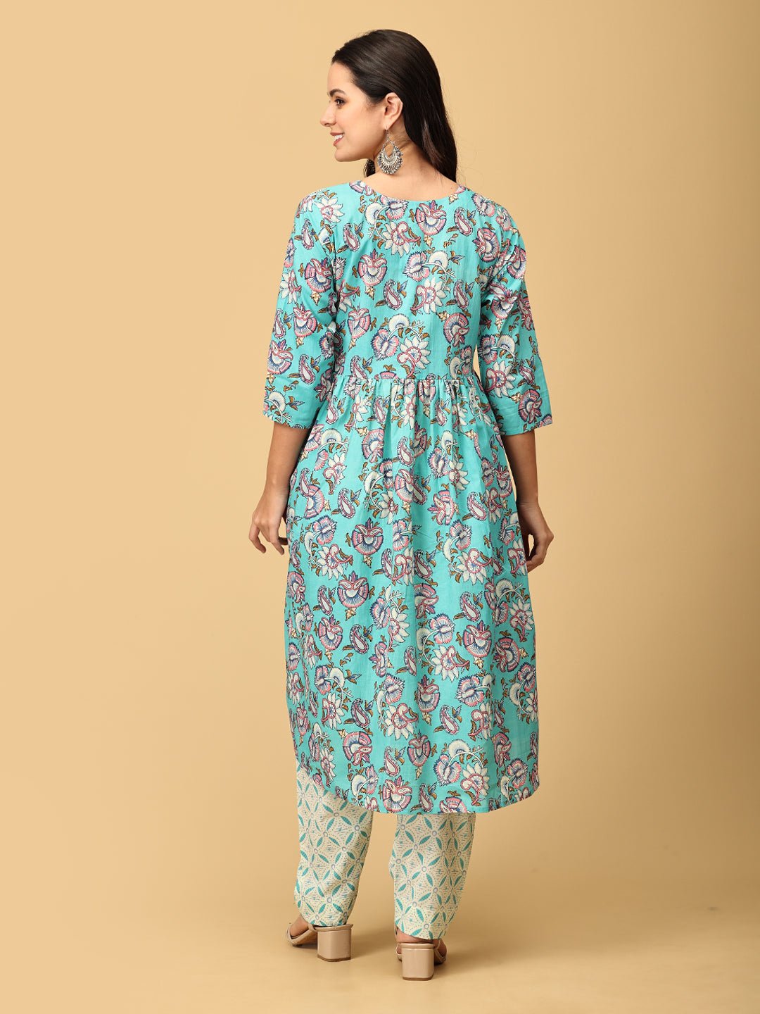 Mohini Manohari Maternity and Nursing Kurta Set With Dupatta - MEW - SK - MOHM - S