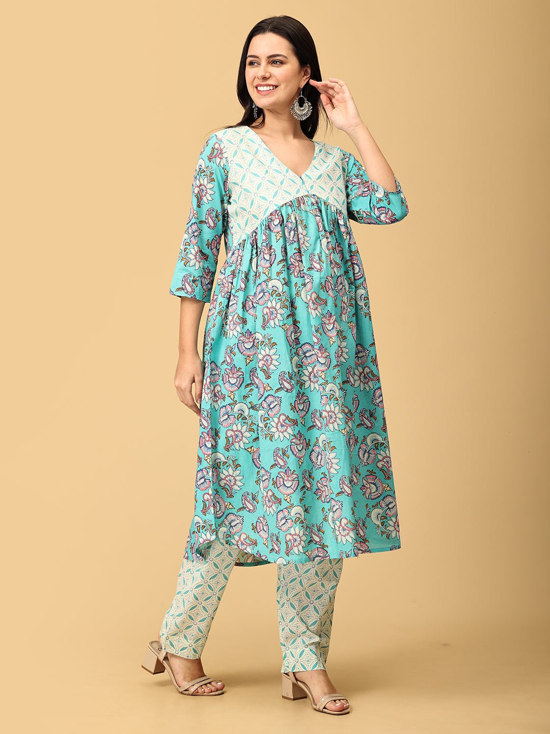 Mohini Manohari Maternity and Nursing Kurta Set With Dupatta - MEW - SK - MOHM - S