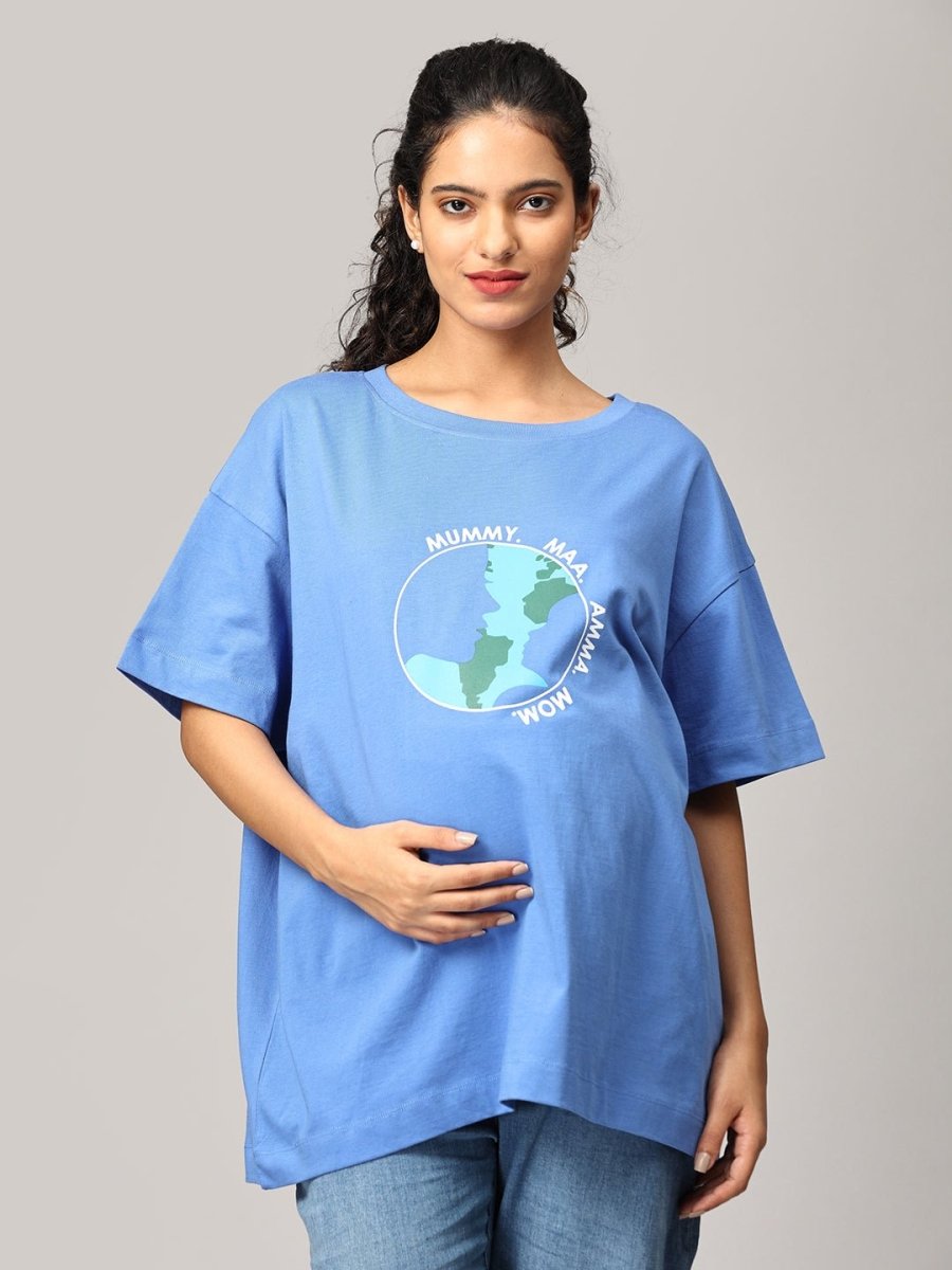 Mom My World Oversized Mumma T shirt - MAT-SC-MOMW-S