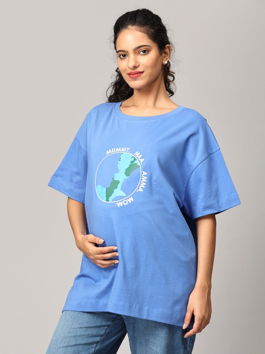 Mom My World Oversized Mumma T shirt - MAT-SC-MOMW-S