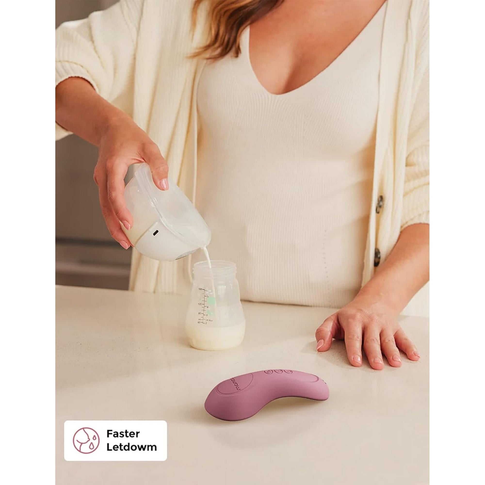 Momcozy 3 - in - 1 Kneading Lactation Breastfeeding Massager Maternity Accessory Maroon - LM012 - CV00BA