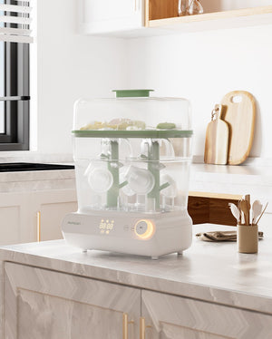 Momcozy 3 Layers Large Bottle Sterilizer and Dryer - Bottle Sterilizer