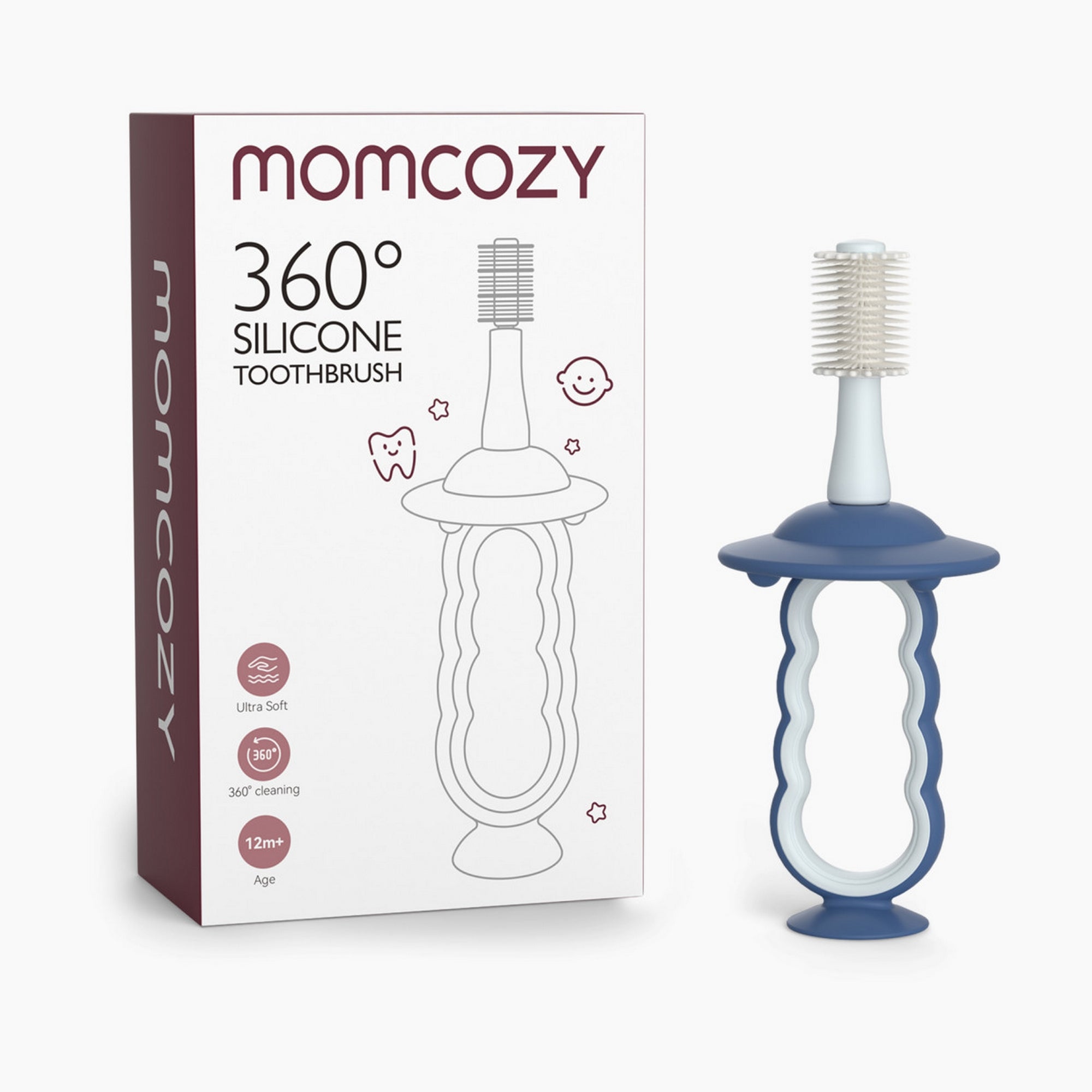 Momcozy Baby 360 Soft Silicone Bristles Tooth Brush Blue - TB002 - BU00NB