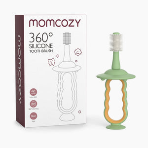 Momcozy Baby 360 Soft Silicone Bristles Tooth Brush Green - TB002 - GE00NB