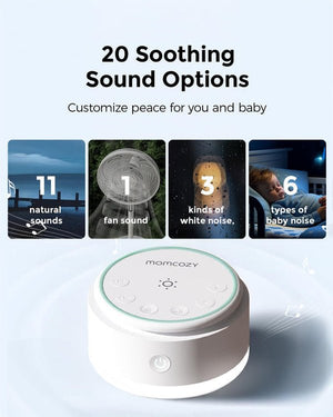 Momcozy Bed Time Portable Baby Sound Machine White - Sleep Training Toy