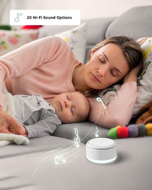 Momcozy Bed Time Portable Baby Sound Machine White - Sleep Training Toy