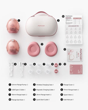 Momcozy Breast Pump Air1 Red - Breast Pumps