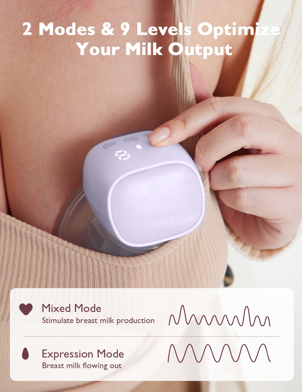 Momcozy Breast Pump S9 Double - Purple Breast Pump