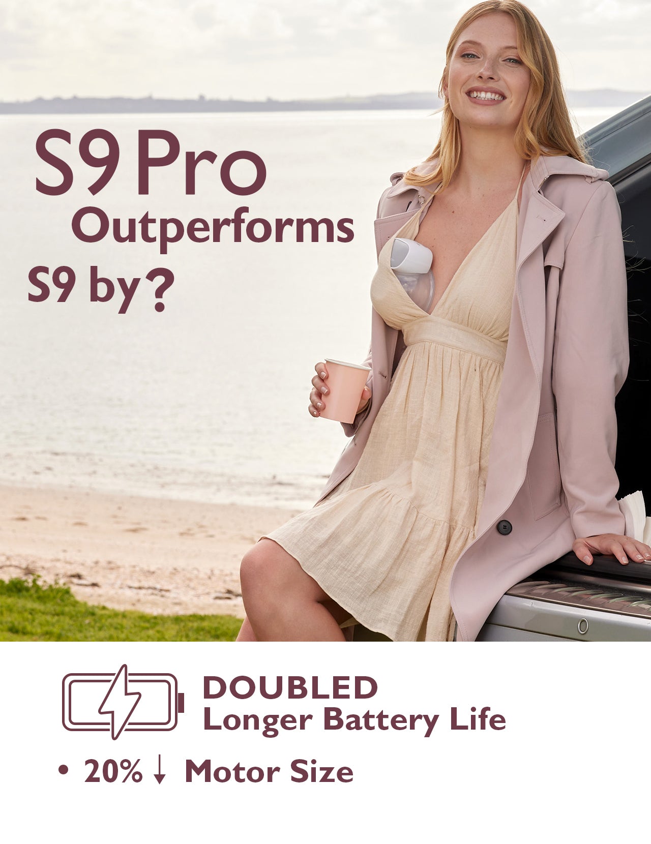 Momcozy Breast Pump S9 Double Grey - Breast Pump