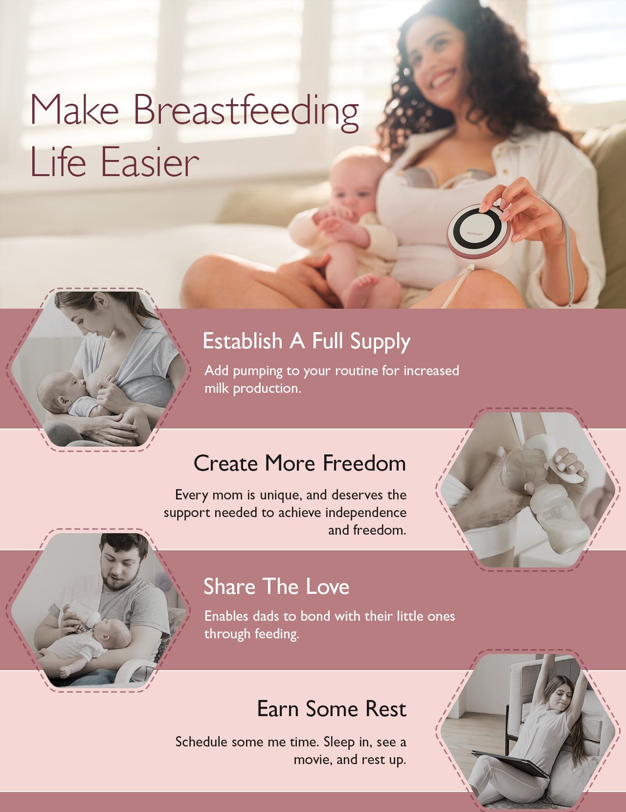 Momcozy Breast Pump V1 Pro Red - Breast Pump