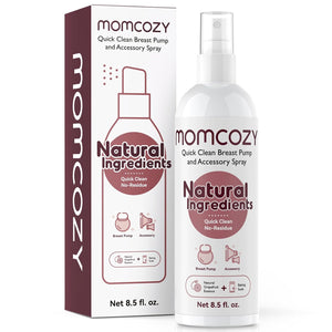 Momcozy Breastfeeding Access Portable Breast Pump Cleaner Spray - 200 Count White - Breast Pump Accessories