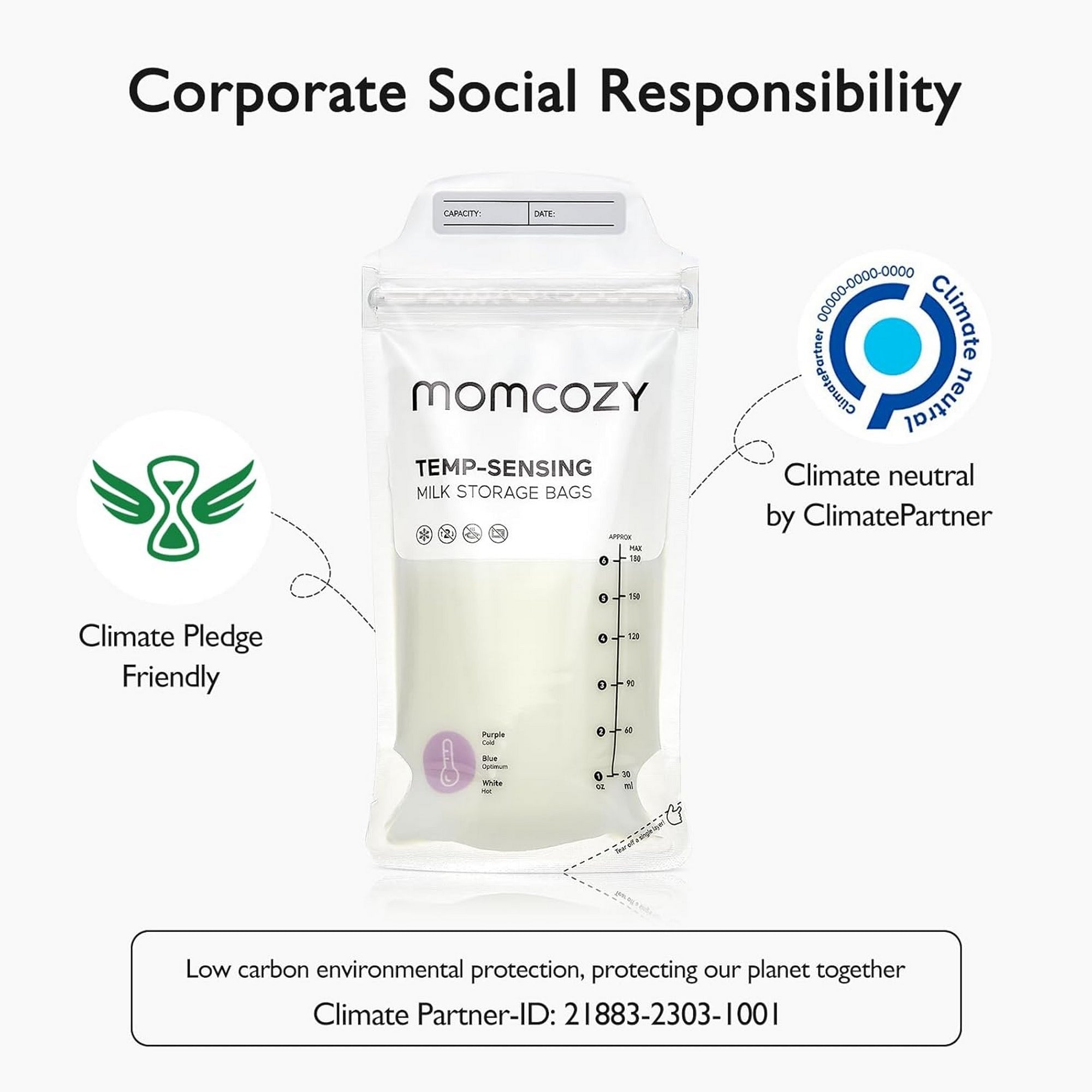 Momcozy Breastmilk Bag 50 pcs Maternity Accessory Transparent - MS002 - NA00NB