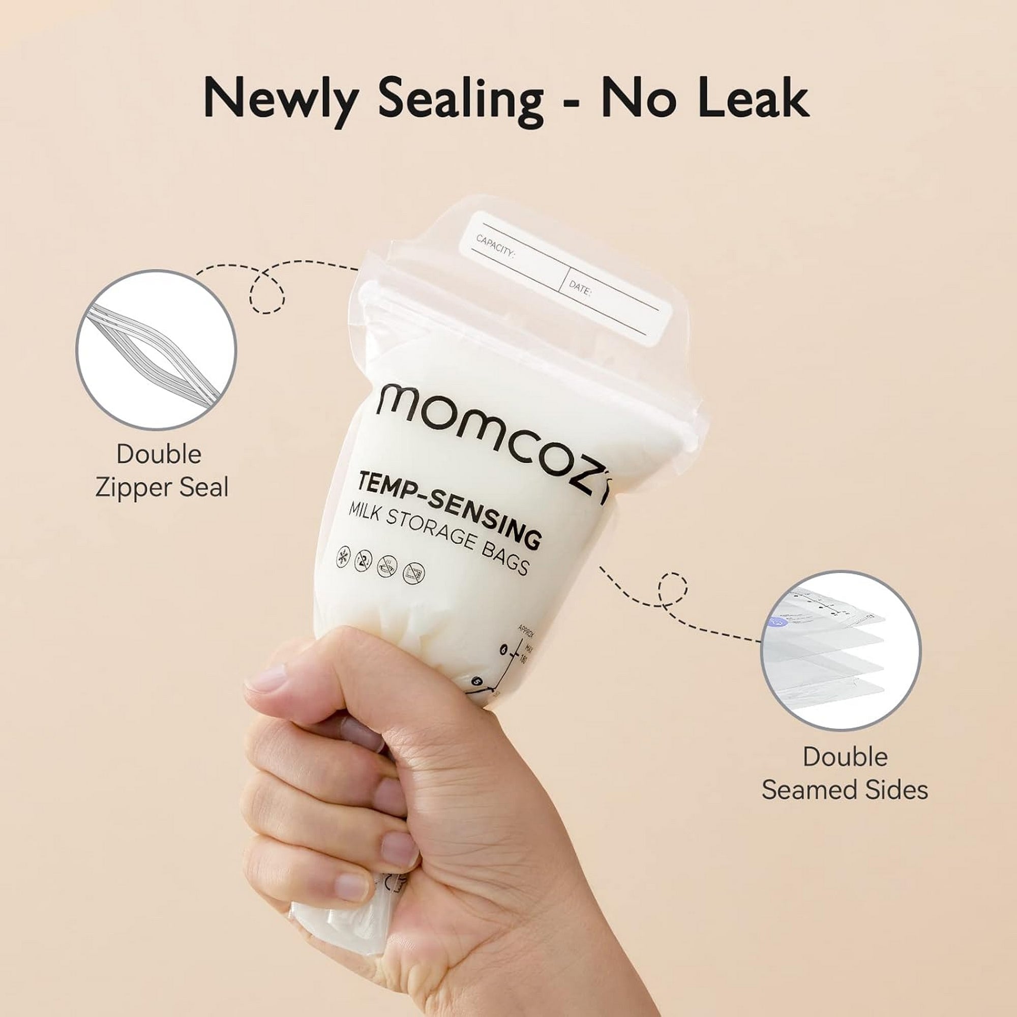 Momcozy Breastmilk Bag 50 pcs Maternity Accessory Transparent - MS002 - NA00NB
