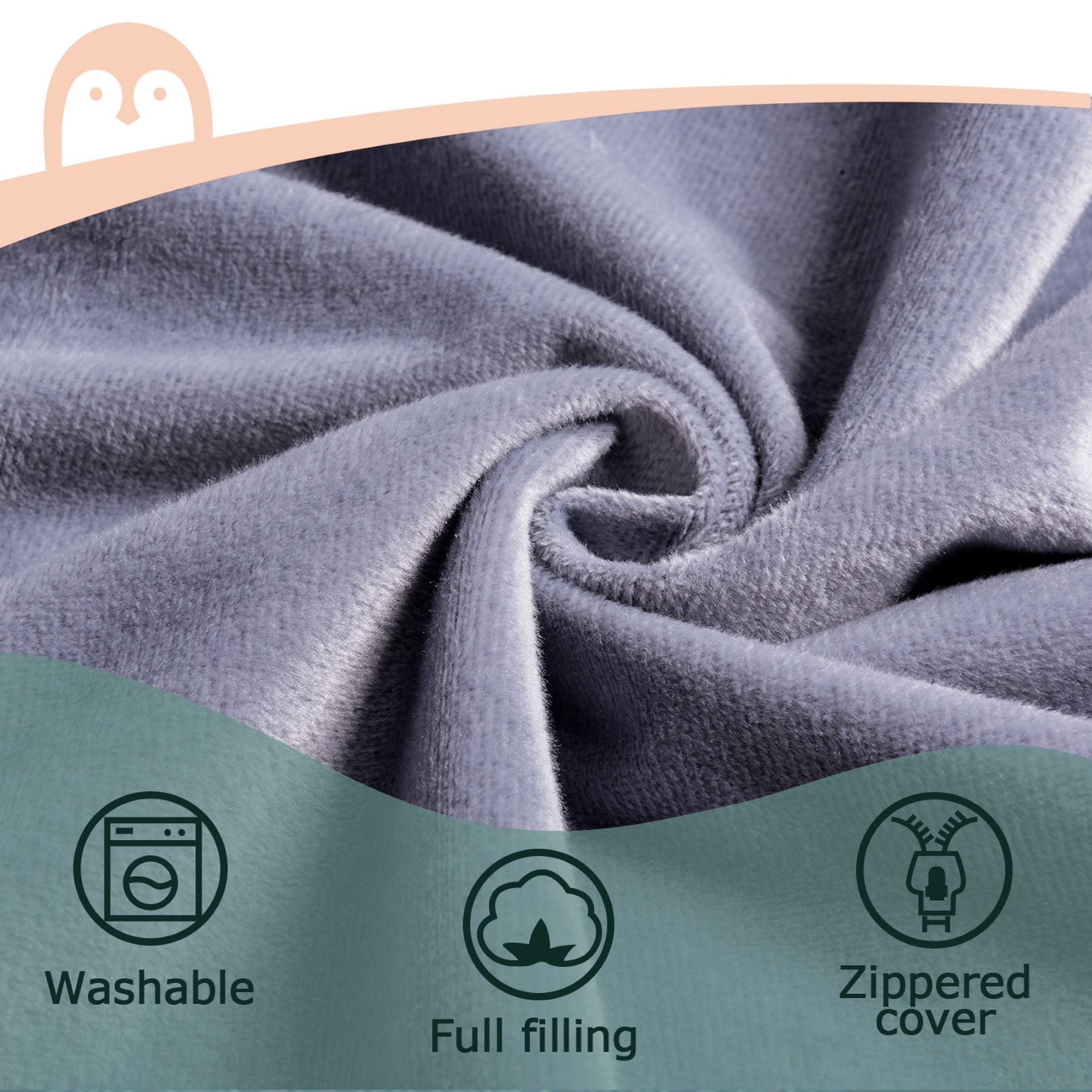 Momcozy G Shaped Pregnancy Pillow Maternity Accessory Grey - PP101 - GR00NB