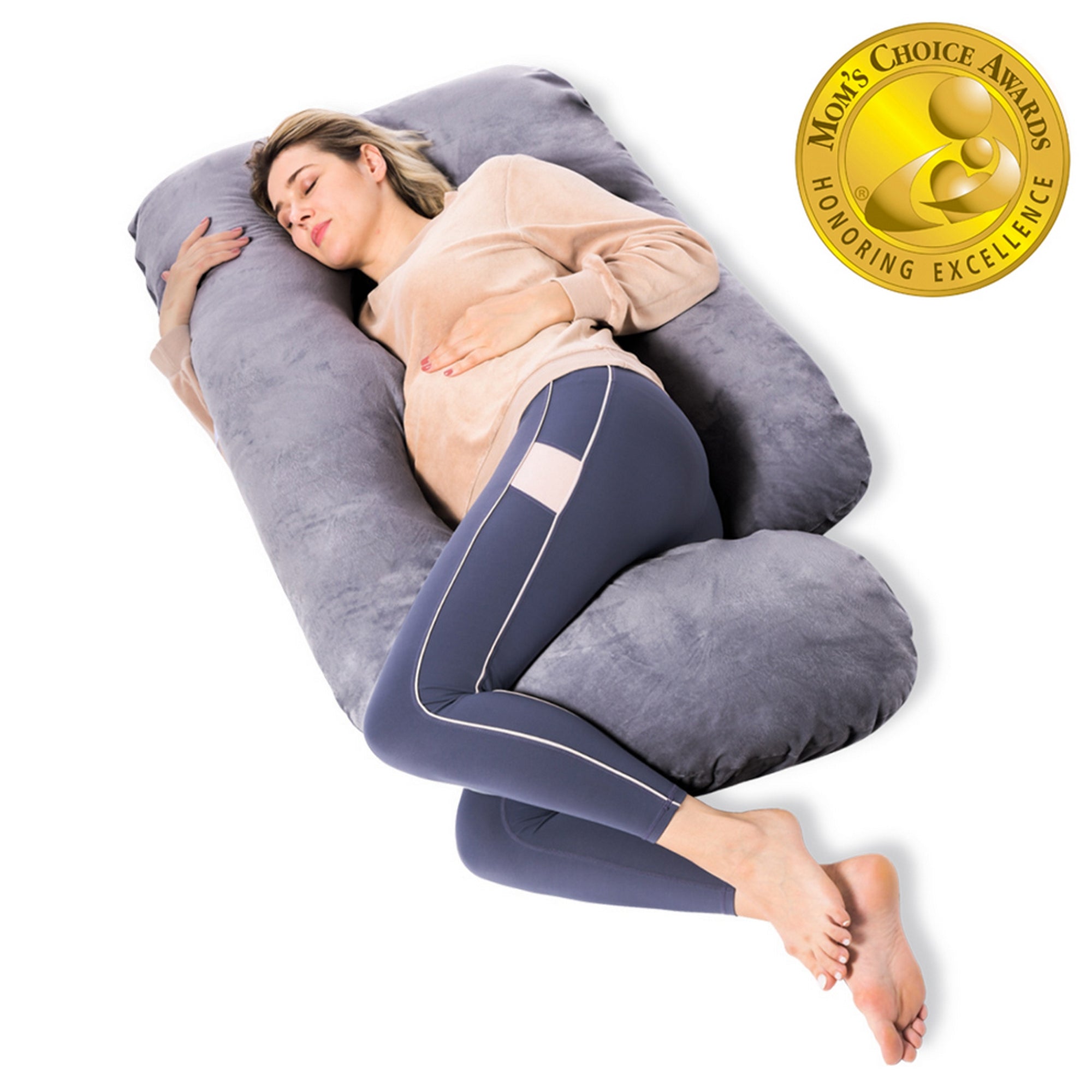 Momcozy G Shaped Pregnancy Pillow Maternity Accessory Grey - PP101 - GR00NB