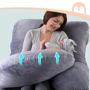 Momcozy G Shaped Pregnancy Pillow Maternity Accessory Grey - PP101 - GR00NB