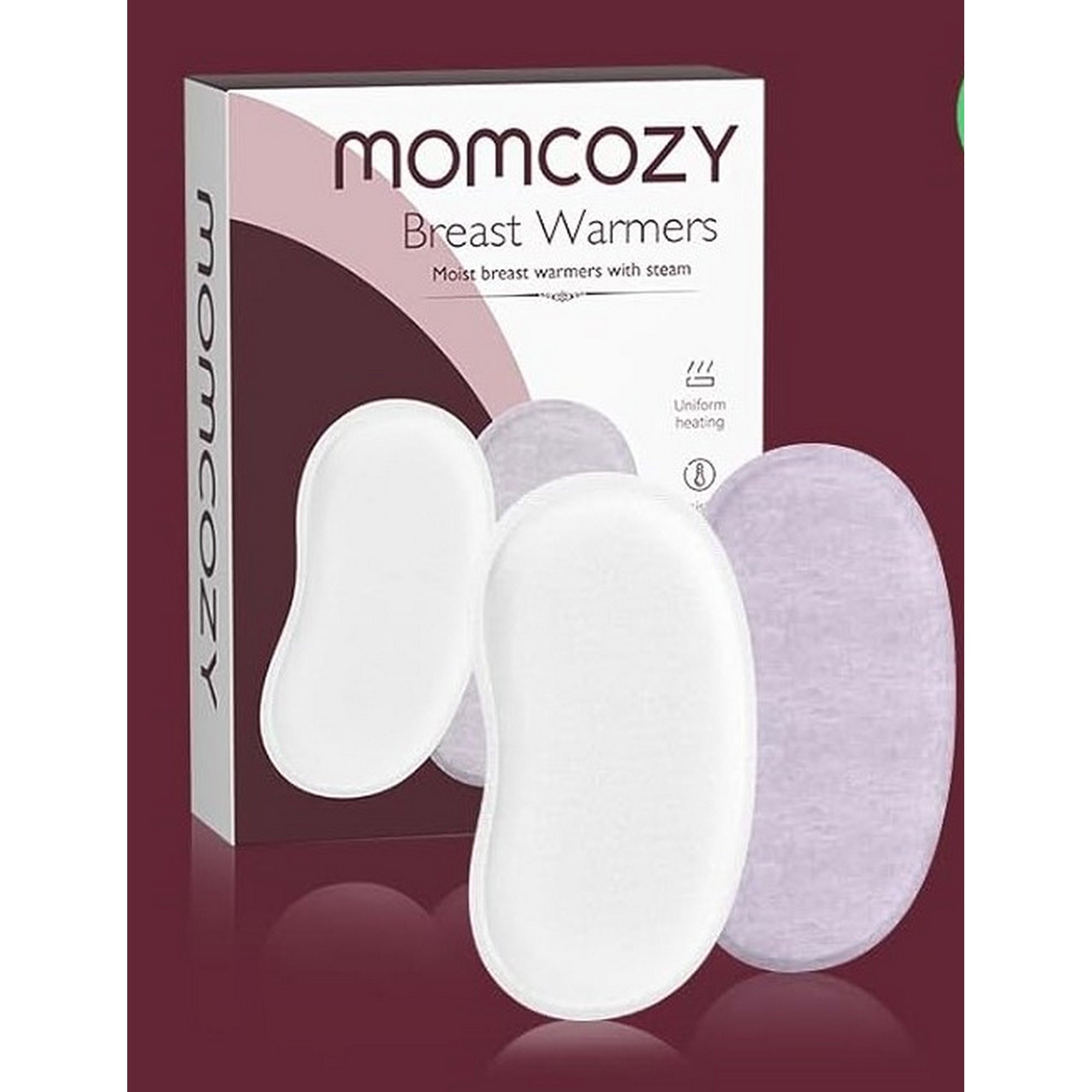 Momcozy Instant Heat Breast Warmers Maternity Accessory White & Lilac - BF007 - NA00NB