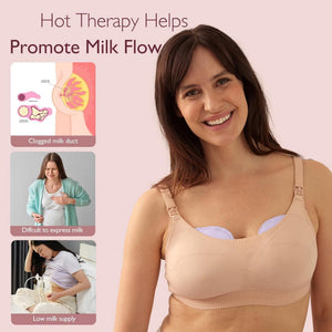 Momcozy Instant Heat Breast Warmers Maternity Accessory White & Lilac - BF007 - NA00NB
