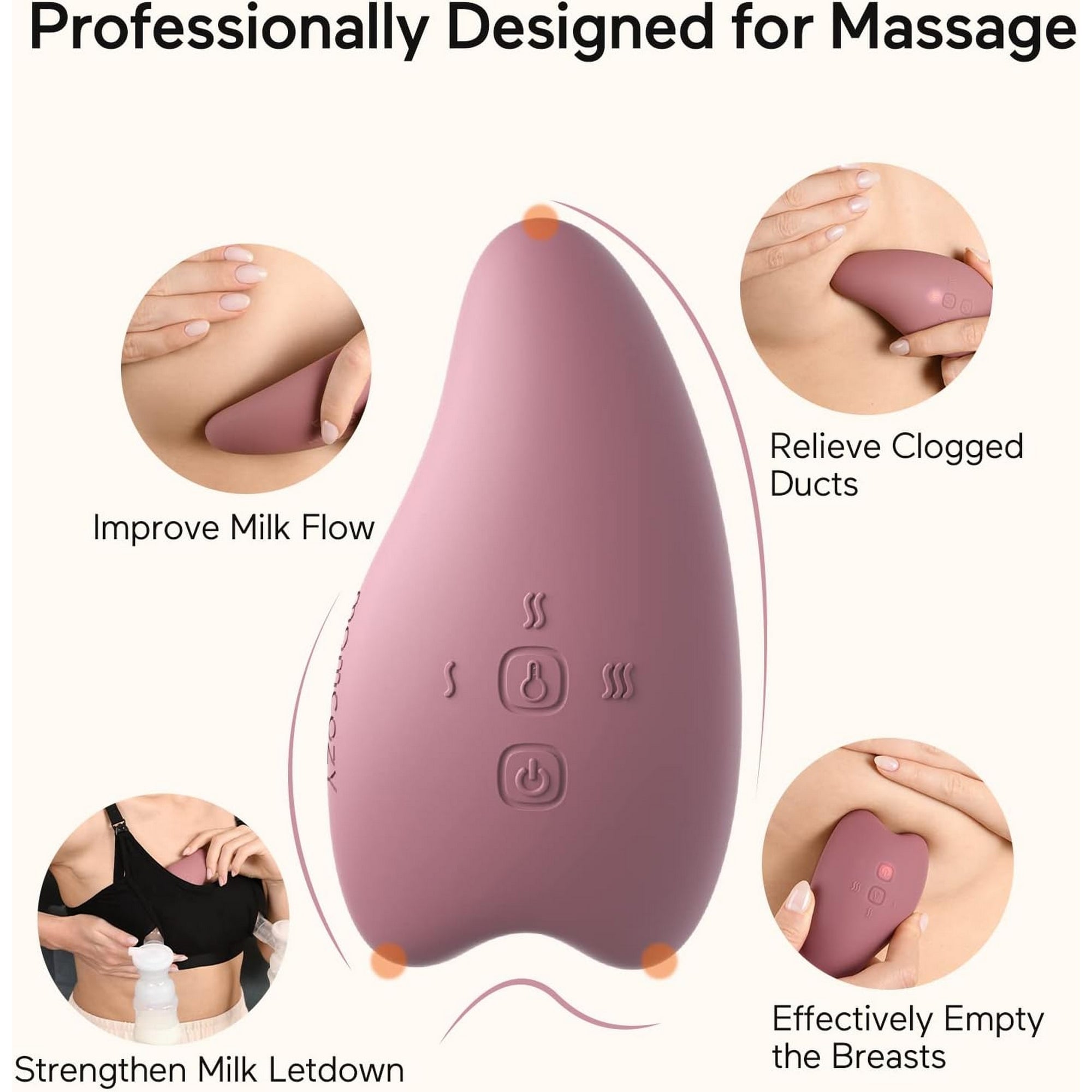 Momcozy Lactation Breastfeeding Massager Maternity Accessory Maroon - LM008 - IR00BA