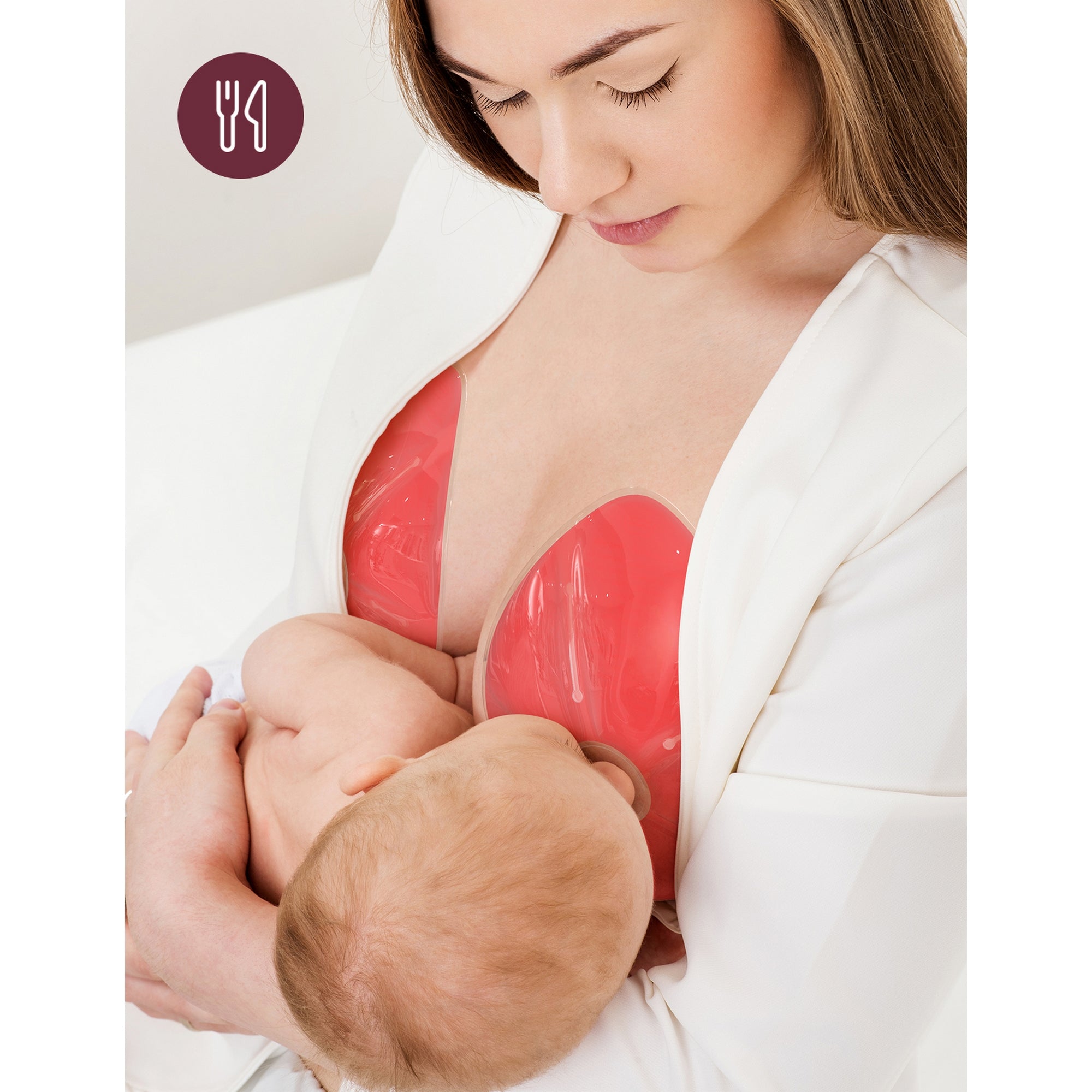 Momcozy Large Reusable Breast Therapy Hot & Cold Breast Pad Maternity Accessory Pink - BF008 - NA00NB