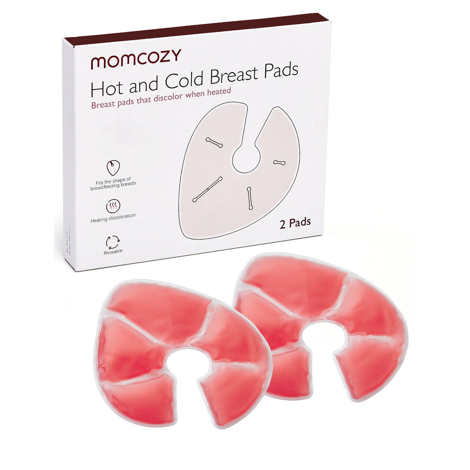Momcozy Large Reusable Breast Therapy Hot & Cold Breast Pad Maternity Accessory Pink - BF008 - NA00NB
