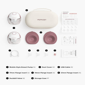 Momcozy M6 Double Breast Pump Red | The Mom Store - Breast Pumps