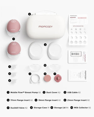 Momcozy M9 Double Breast Pump Red | The Mom Store - Breast Pump