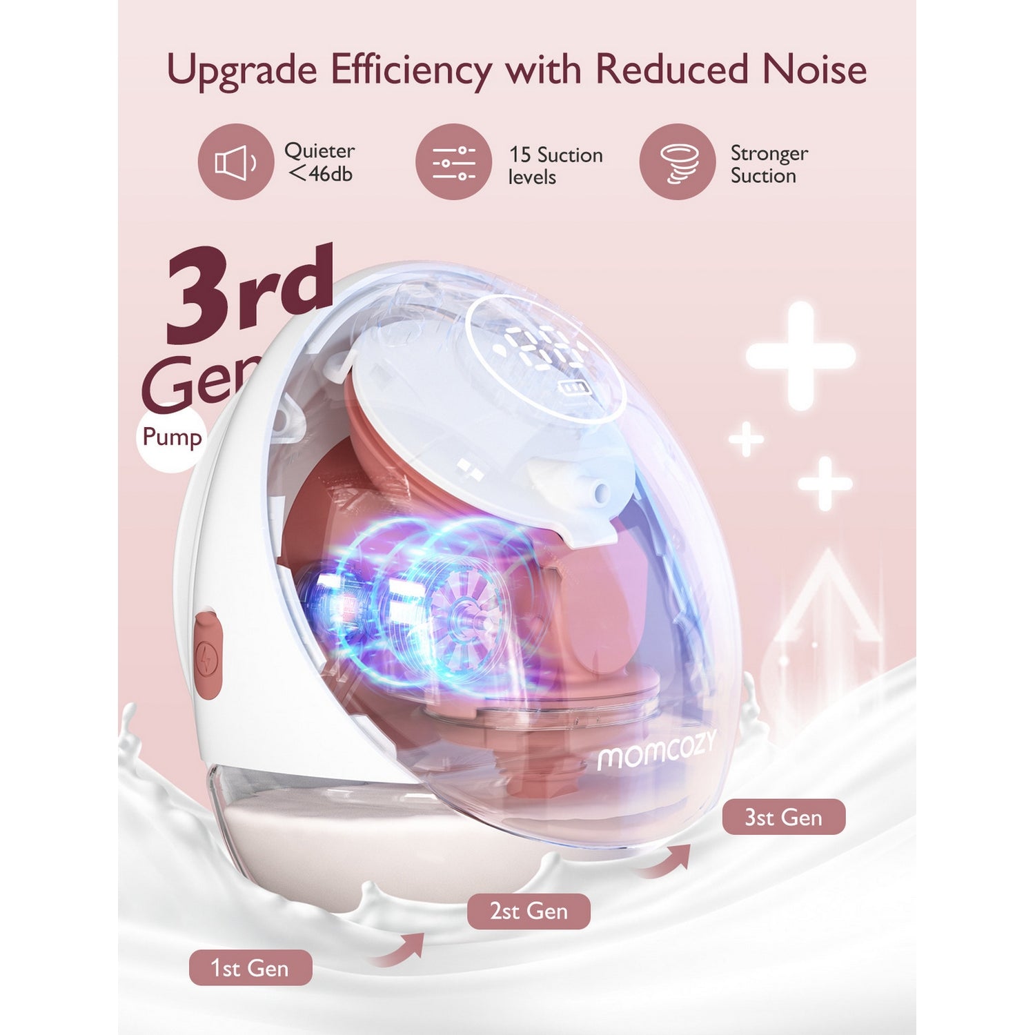 Momcozy M9 Single Breast Pump Cozy Red - BP269 - NR70BA