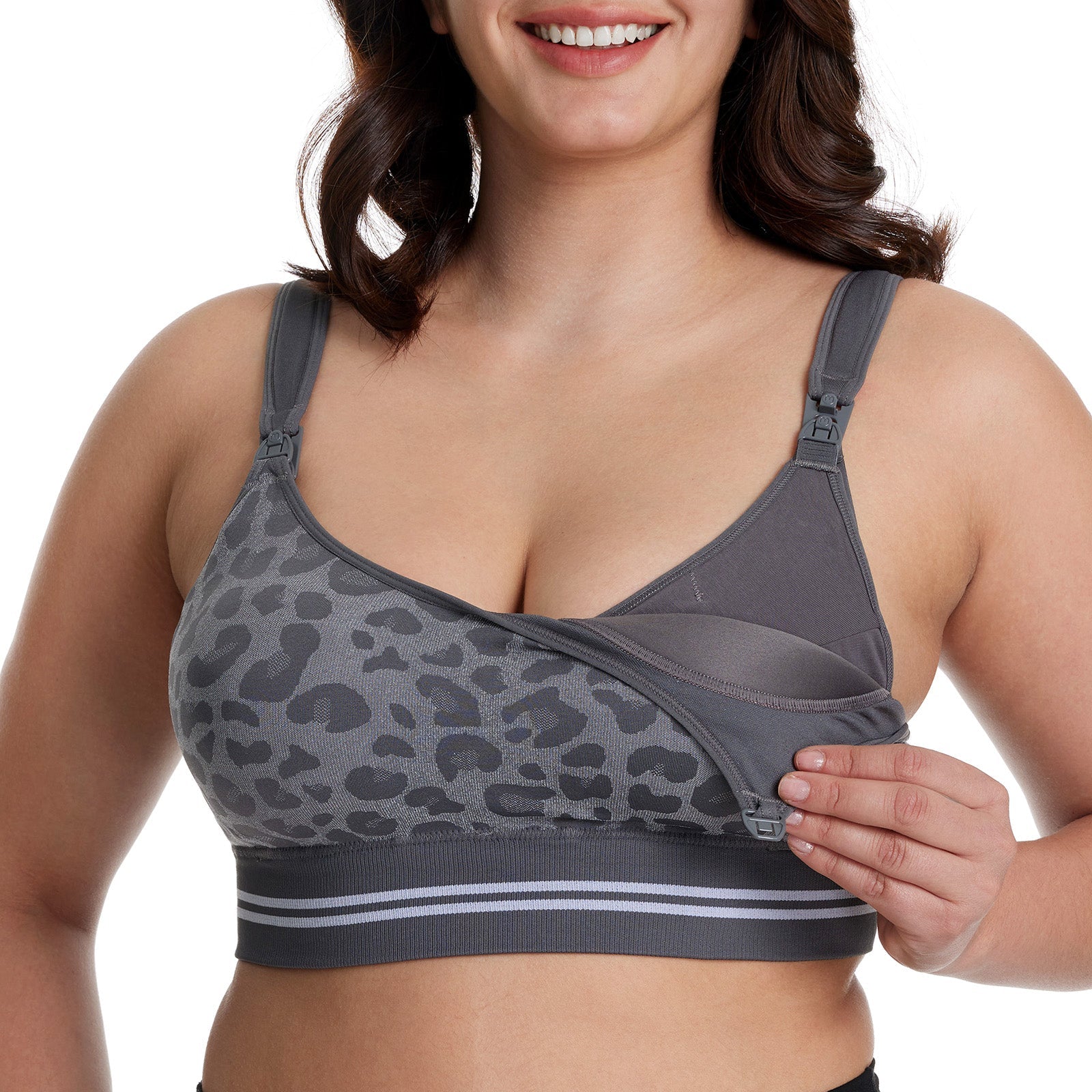 Momcozy Maternity Accessory 4 - in - 1 Hands - Free Pumping Bra - Leopard - S Maternity Bra