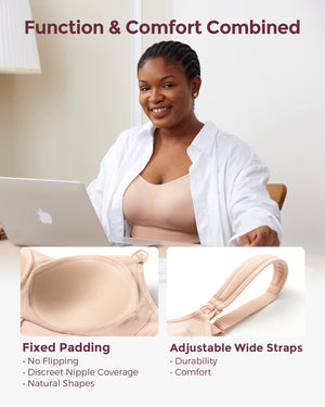 Momcozy Maternity Accessory 4 - in - 1 Hands - Free Pumping Bra - Skin - S Maternity Bra