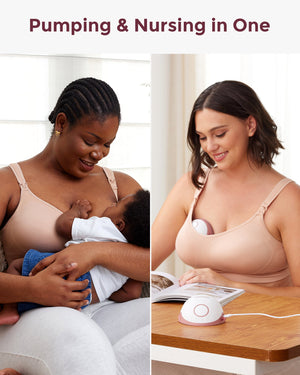 Momcozy Maternity Accessory 4 - in - 1 Hands - Free Pumping Bra - Skin - S Maternity Bra