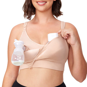 Momcozy Maternity Accessory 4 - in - 1 Hands - Free Pumping Bra - Skin - S Maternity Bra