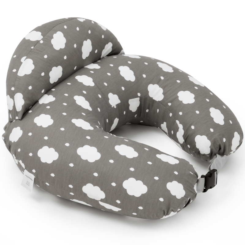 Momcozy Maternity Accessory Adjustable Nursing Pillow Grey & White - Maternity Pillow