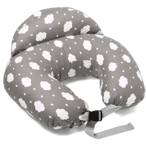 Momcozy Maternity Accessory Adjustable Nursing Pillow Grey & White - Maternity Pillow